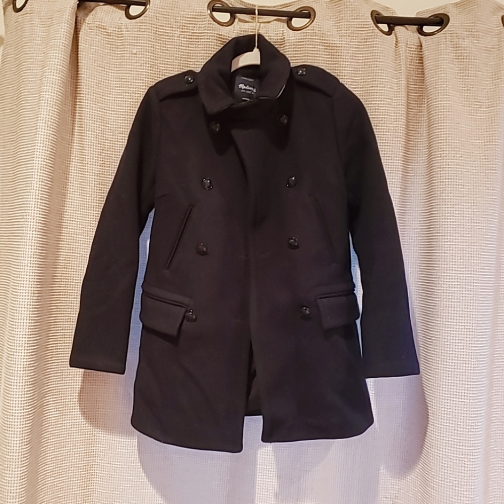 Navy blue madewell trench coat